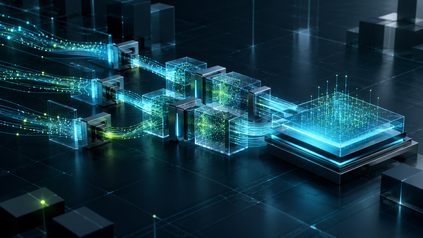 Flujos de datos seguros atravesando una arquitectura modular